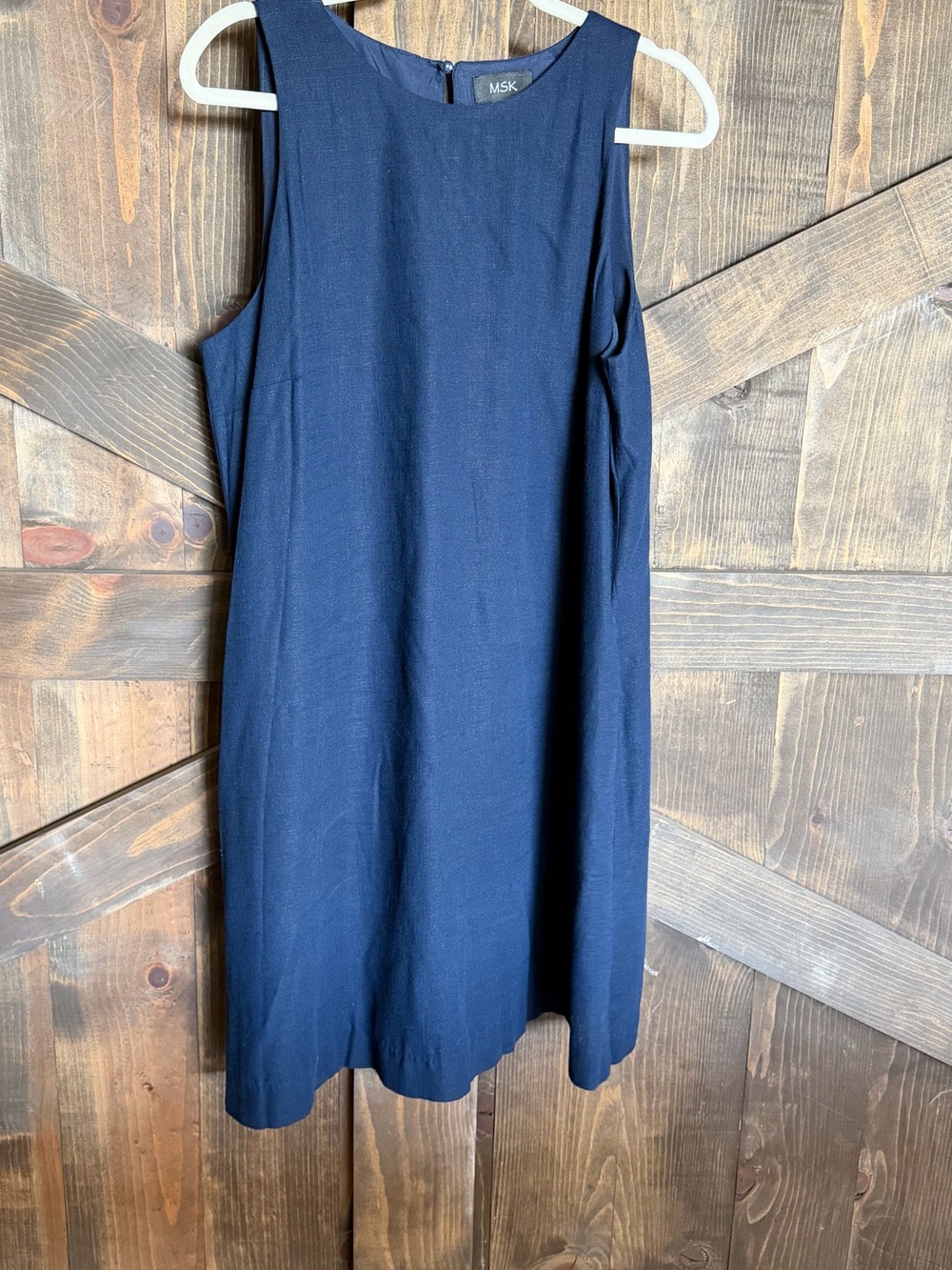MSK Navy Sleeveless Shift Dress